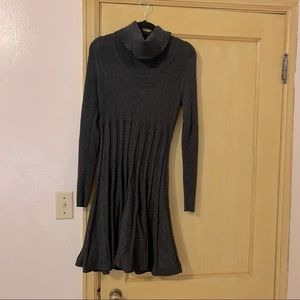 Calvin Klein Dress ribbed cowl neck sweater dress gray Size Large